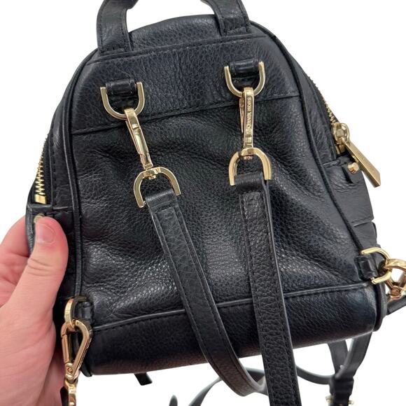 Michael Kors black leather Rhea Mini Leather Backpack main image 11